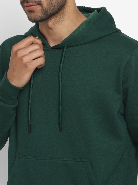 Mast & Harbour Men Solid Cotton Fleece Hooded Sweatshirt - Image 3