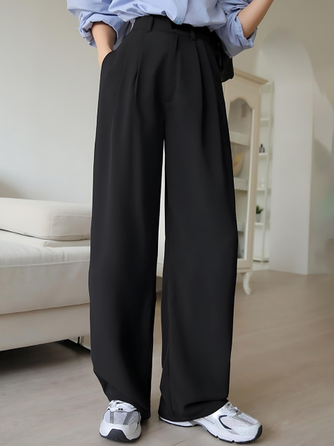 BAESD Self Design Mid-Rise Regular Fit Trousers