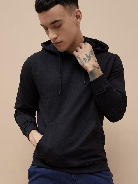 Mast & Harbour Men Solid Cotton Fleece Hooded Sweatshirt - Image 7