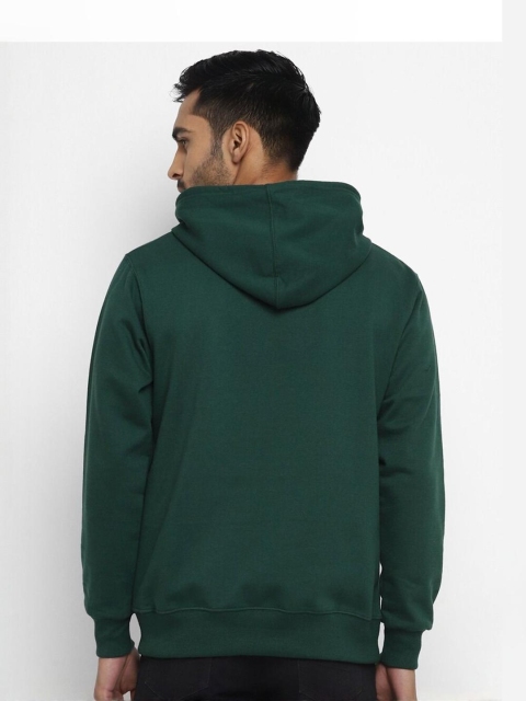 Mast & Harbour Men Solid Cotton Fleece Hooded Sweatshirt - Image 6