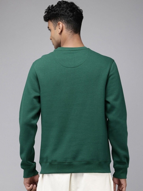 Mast & Harbour Men Solid Cotton Fleece Anti Odour Sweatshirt - Image 6