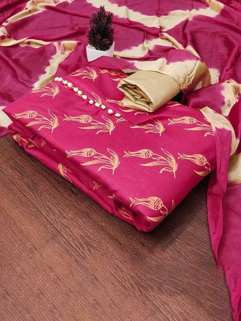 Panzora Floral Printed Unstitched Dress Material