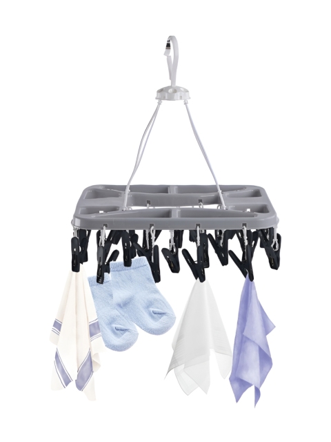 Myntra Elegant Homes Grey 28 Clips Flying 360 RotatingClothHanger