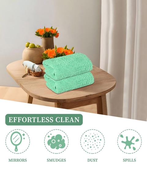 Kuber Industries Green 3 Pieces Microfiber 350 GSM Cleaning Cloths - Image 5