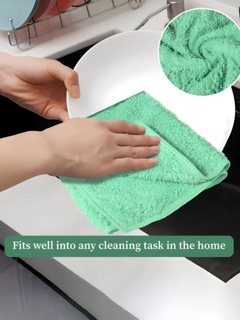 Aura Green 2025 Solid Other Apron With Chef Cap Cleaning Cloth - Image 7