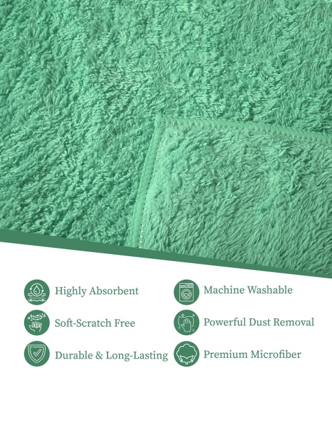 Kuber Industries Green 3 Pieces Microfiber 350 GSM Cleaning Cloths - Image 6