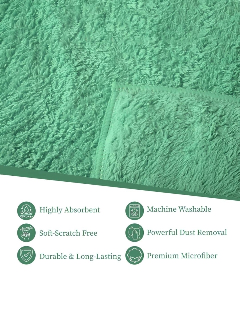 Aura Green 3 Pieces Microfiber Cleaning Towels - Image 4