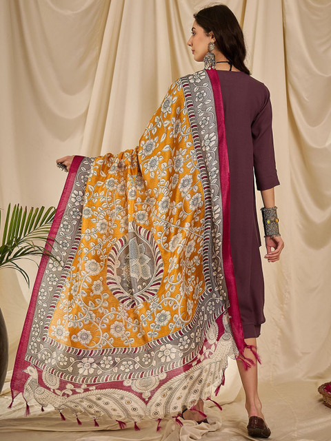 InWeave Women Regular Kurta with Palazzos & With Dupatta - Image 6