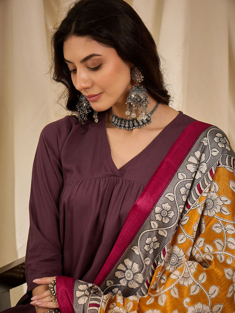 InWeave Women Regular Kurta with Palazzos & With Dupatta - Image 2