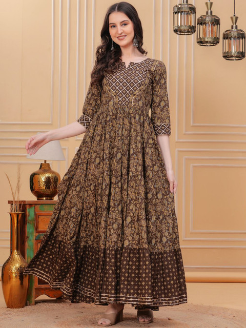 Da Vastraagaar Women Floral Printed Anarkali Kurta