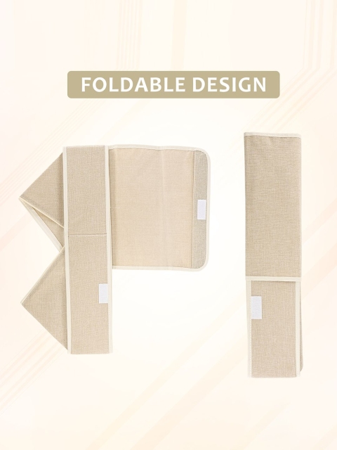 Aura Beige 2 Pcs Foldable Multicompartment Socks Organisers for Wardrobe Cloth Organisers - Image 6