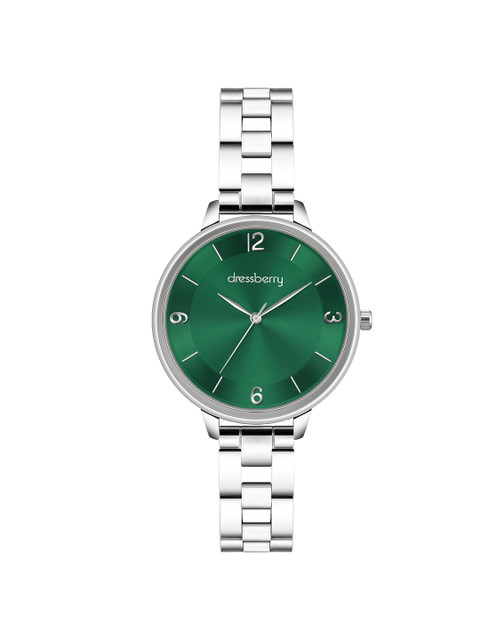 DressBerry Women Brass Dial & Stainless Steel Straps Analogue Watch DB-022-Green