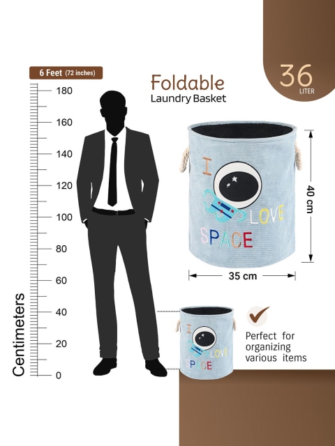Aura Multipurpose 36 Ltr Foldable Washing Clothes Laundry Basket - Image 7