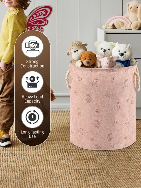 Aura Washing Clothes Storage Laundry Basket with Handles - Image 3
