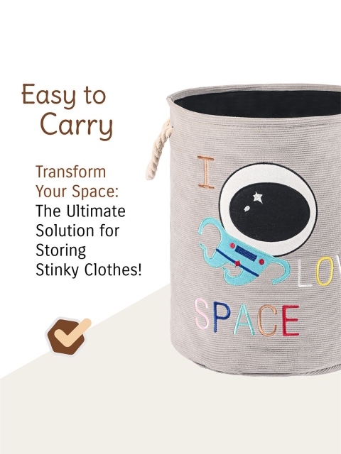 Aura Grey Multipurpose Foldable Washing Clothes Laundry Basket - Image 6