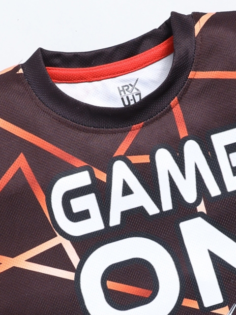 HRX by Hrithik Roshan Boys Geometric Printed T-shirt - Image 4
