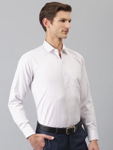 ACCOX Men Comfort Regular Fit Spread Collar Vertical Striped Cotton Formal Shirt - Image 3