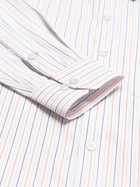 ACCOX Men Comfort Regular Fit Spread Collar Vertical Striped Cotton Formal Shirt - Image 7