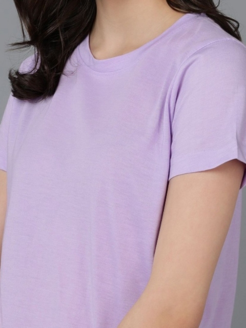 Adyavastram Women Pack of 2 Solid Round Neck Cotton T-shirts - Image 3