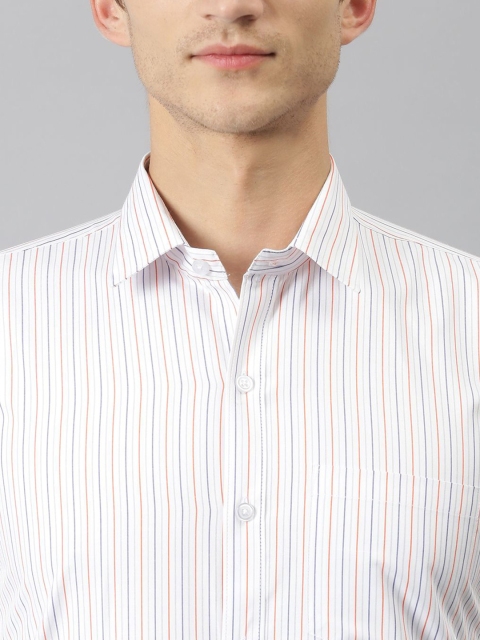 ACCOX Men Comfort Regular Fit Spread Collar Vertical Striped Cotton Formal Shirt - Image 2