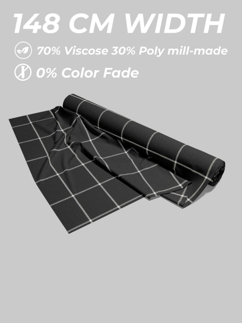Bigreams Men Checked Cotton Suit Piece Clothing Fabric - Image 5