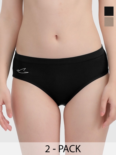 FREECULTR Women Pack of 2 Premium Hipster Briefs Soft Fabric & Snug Fit