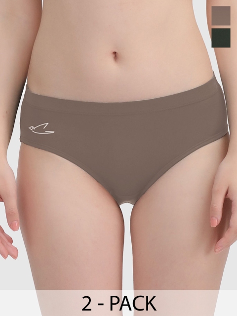 FREECULTR Women Pack of 2 Premium Hipster Briefs Soft Fabric & Snug Fit