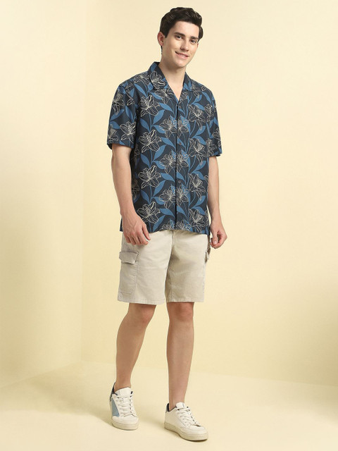Allen Solly Floral Printed Spread Collar Shirt - Image 5