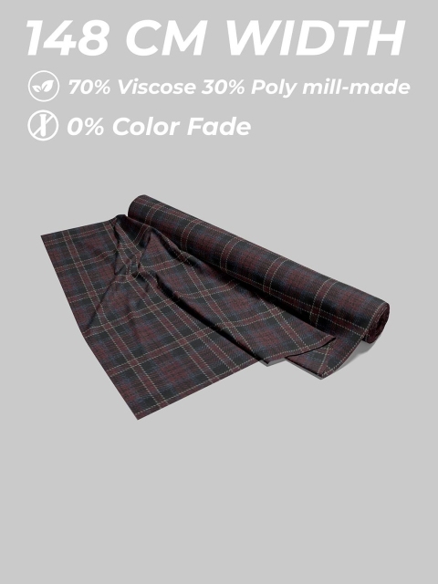 Bigreams Men Checked Cotton Suit Piece Clothing Fabric - Image 6