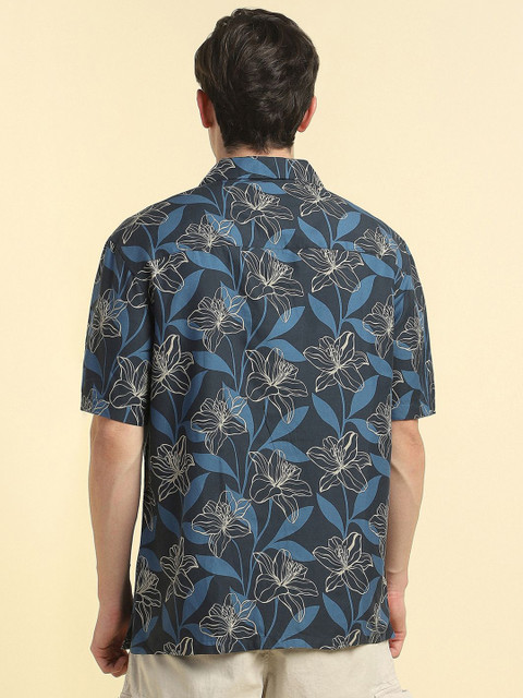 Allen Solly Floral Printed Spread Collar Shirt - Image 4