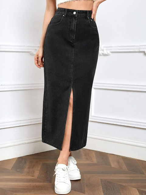dolsia Women Knitted Pencil Midi Skirt