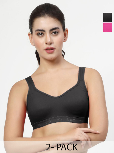 LILY Pack Of 2 Full Coverage Workout Bra