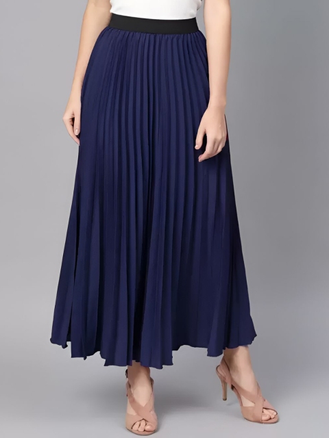 OTABU Women Flared Pleated Maxi Skirts