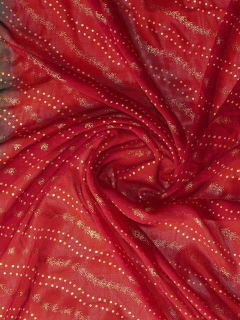 Rekha Maniyar Printed Zari Ready to Wear Bandhani Saree - Image 6