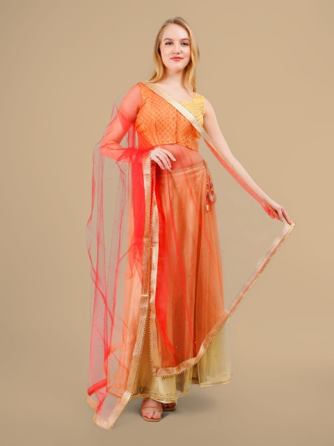 Karthav Fashion Polka Dots Embroidered Dupatta With Sequinned - Image 3