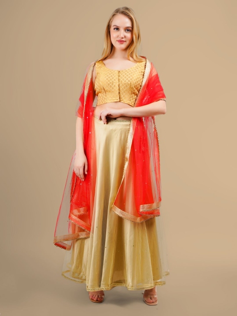 Karthav Fashion Polka Dots Embroidered Dupatta With Sequinned - Image 7