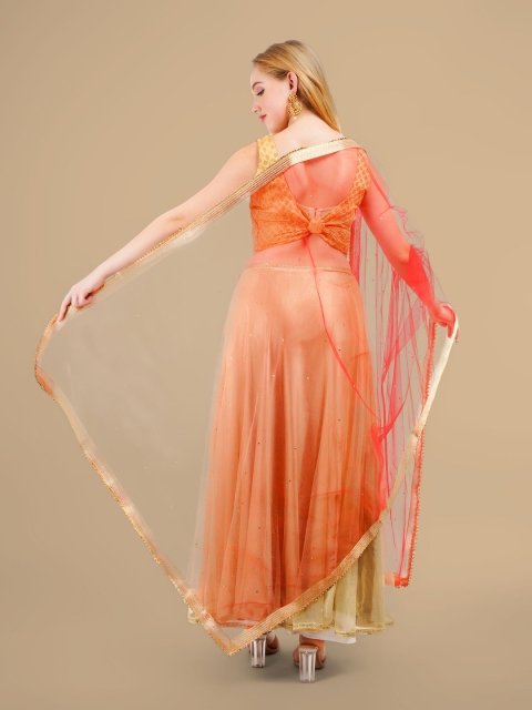Karthav Fashion Polka Dots Embroidered Dupatta With Sequinned - Image 4