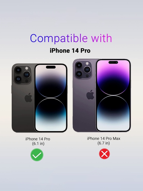 LIRAMARK Solid Printed iPhone 14 Pro Back Case Mobile Accessories - Image 6