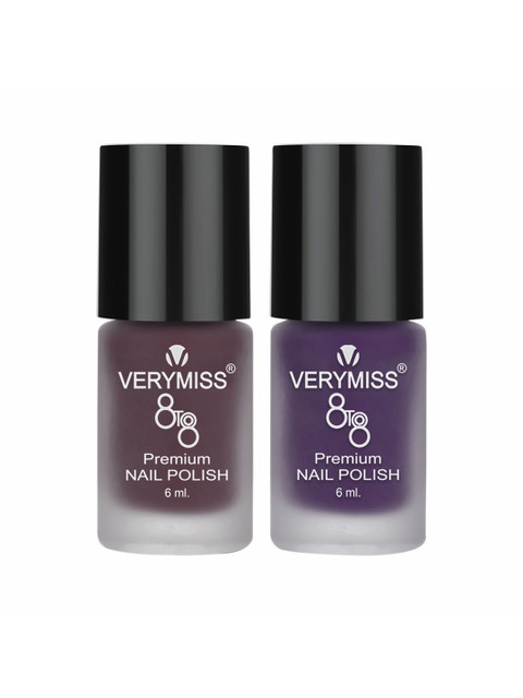VERYMISS Set Of 2 8To8 Premium Long Lasting Nail Polish - 6 ml Each - Shade 252-260