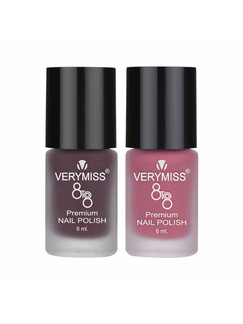 VERYMISS Set Of 2 8 To 8 Premium Long Lasting Nail Polish - 6 ml Each - Shade 250-252