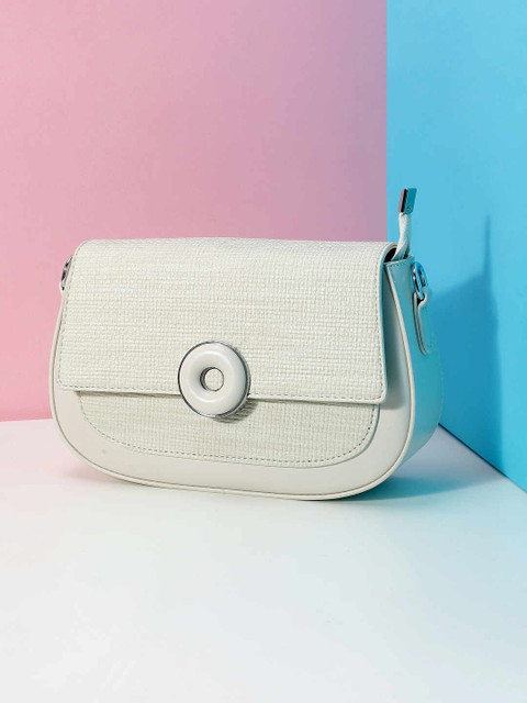 Mochi Women Textured Half Moon Shoulder Bag