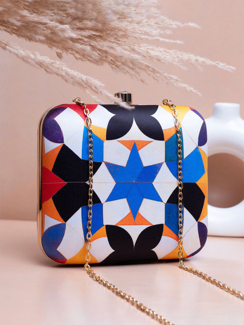 ARTKLIM Star Printed Shoulder Strap Box Clutch