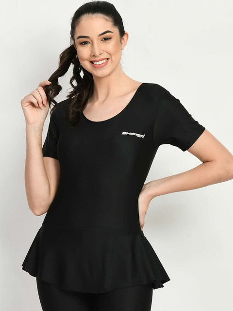 SHIFTER Round-Neck One-Piece Swimming Dress