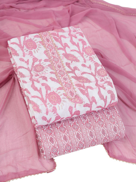 Sun Fashion And Lifestyle Floral Printed Unstitched Dress Material