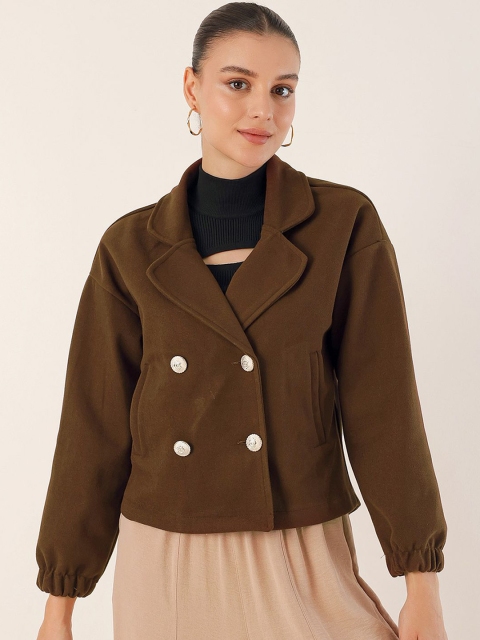 BIGDART Women Crop Tailored Jacket with Embroidered