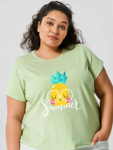 Toodle Plus Women Plus size Printed T-Shirt