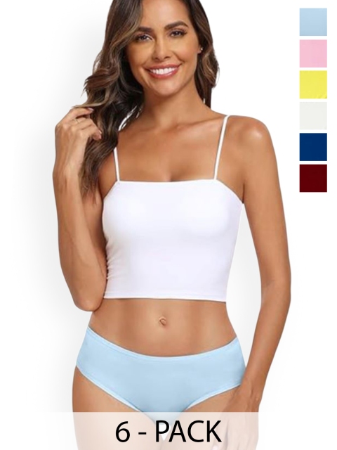 Diving Deep Women Pack Of 6 Low-Rise Hipster Briefs