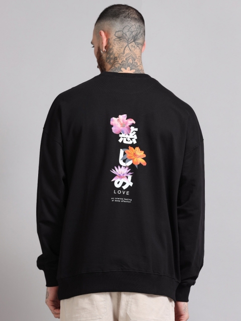 SILISOUL Men Graphic Printed Cotton Sweatshirt