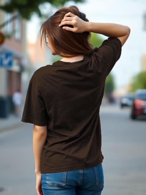 TOGS & TERRE Women Graphic Printed Round Neck Cotton Oversized T-shirt - Image 3