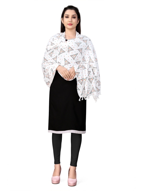 Vicharan Geometric Printed Cotton Dupatta - Image 3